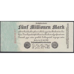 Германия 5 миллионов марок 1923 год (Germany  5 million mark 1923) P 95: UNC