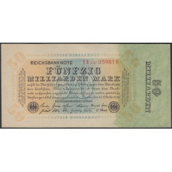 Германия 50 миллиардов марок 1923 год (Germany 50 milliarden Mark 1923 year) P 119 b: UNC