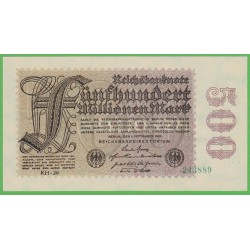 Германия 500000000 марок 1923 год, 2 вариант (Germany 500000000 Mark 1923 year) P 110d: UNC