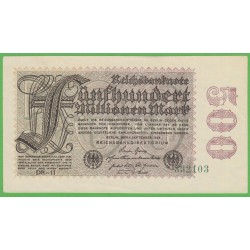 Германия 500000000 марок 1923 год, 2 вариант (Germany 500000000 Mark 1923 year) P 110e: UNC-