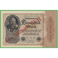 Германия 1000000000 марок 1923 год, 2 вариант (Germany 1000000000 Mark 1923 year) P 113a: UNC