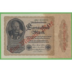 Германия 1000000000 марок 1923 год, 1 вариант (Germany 1000000000 Mark 1923 year) P 113a: UNC