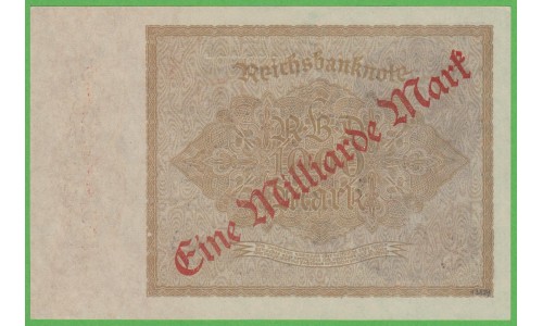 Германия 1000000000 марок 1923 год, 3 вариант (Germany 1000000000 Mark 1923 year) P 113a: UNC