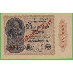 Германия 1000000000 марок 1923 год (Germany 1000000000 Mark 1923 year) P 113b: UNC