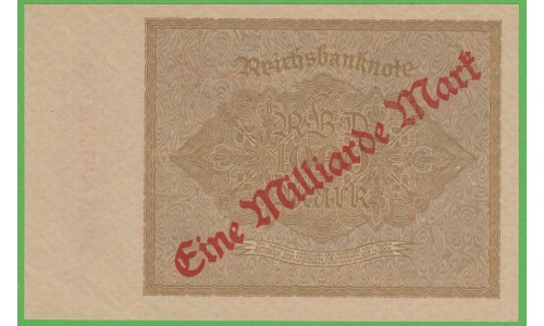 Германия 1000000000 марок 1923 год (Germany 1000000000 Mark 1923 year) P 113b: UNC