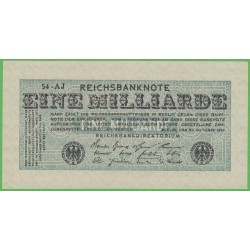 Германия 1000000000 марок 1923 год (Germany 1000000000 Mark 1923 year) P 122: UNC