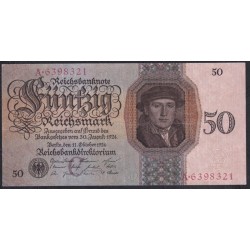 Германия 50 рейхсмарок 1924 год (Germany 50 Reichsmark 1924 year) P 177: XF