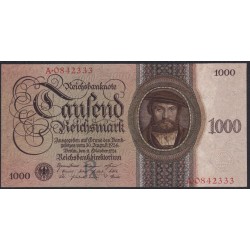 Германия 1000 рейхсмарок 1924 год, A.08423333 (Germany 1000 Reichsmark 1924 year) P 179: UNC
