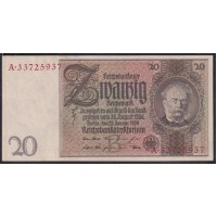 Германия 20 Рейхсмарок 1929 год, A.33725937 (Germany 20 Reichmark 1929 year) P 181a: aUNC