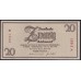 Германия 20 Рейхсмарок 1945 год, A 02114, последние государственные деньги Третьего Рейха, редкость (Germany 20 reichsmark 1945 year, RAR)  Ro 184: UNC-