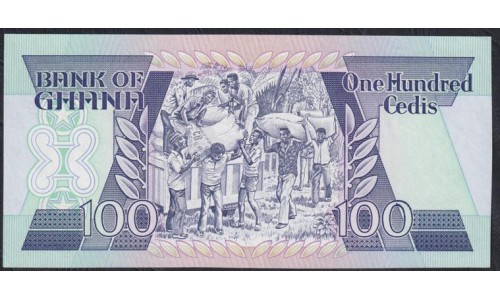 Гана 100 седи 1990 (Ghana 100 cedis 1990) P 26b: UNC