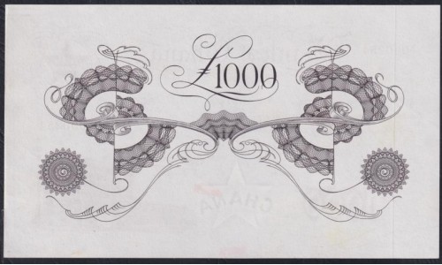 Гана 1000 фунтов 1958 года, A/1 000254 (Ghana 1000 pounds 1958) P 4: UNC 