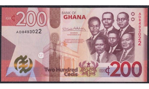 Гана 200 седи 2019 (Ghana 200 cedis 2019) P W51: UNC