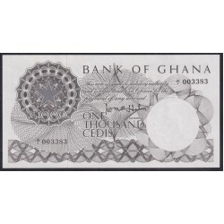 Гана 1000 седи б/д (1965), A/1 003383 (Ghana 1000 cedis ND (1965)) P 9A: UNC