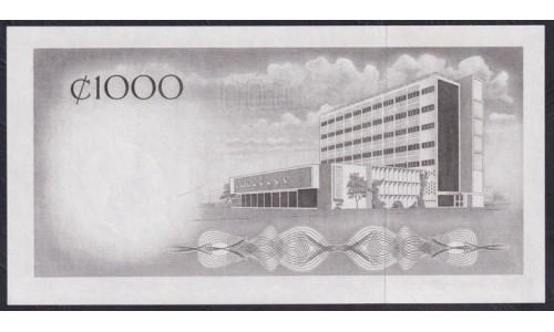Гана 1000 седи б/д (1965), A/1 003383 (Ghana 1000 cedis ND (1965)) P 9A: UNC