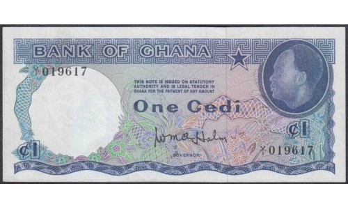 Гана 1 седи б/д (1965) (Ghana 1 cedi ND (1965)) P 5a : aUNC