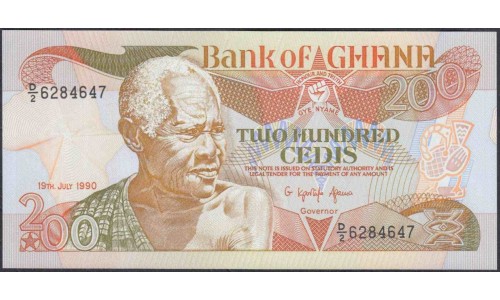 Гана 200 седи 1990 (Ghana 200 cedis 1990) P 27b : UNC