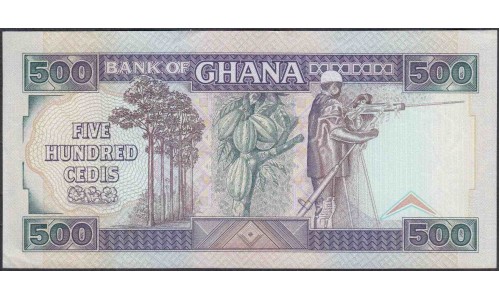 Гана 500 седи 1990 (Ghana 500 cedis 1990) P 28b : UNC-