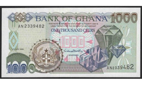 Гана 1000 седи 1999 (Ghana 1000 cedis 1999) P 32d : UNC