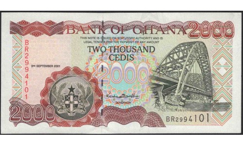 Гана 2000 седи 2001 (Ghana 2000 cedis 2001) P 33f(1) : UNC