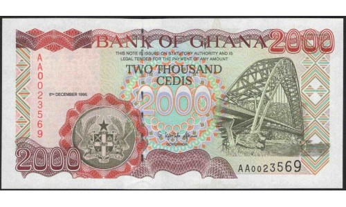 Гана 2000 седи 1996, серия AA (Ghana 2000 cedis 1996, series AA) P 33a : UNC
