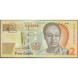 Гана 2 седи 2010 (Ghana 2 cedis 2010) P 37Aa : UNC