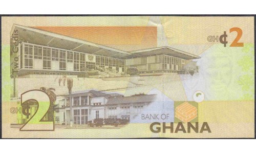 Гана 2 седи 2010 (Ghana 2 cedis 2010) P 37Aa : UNC