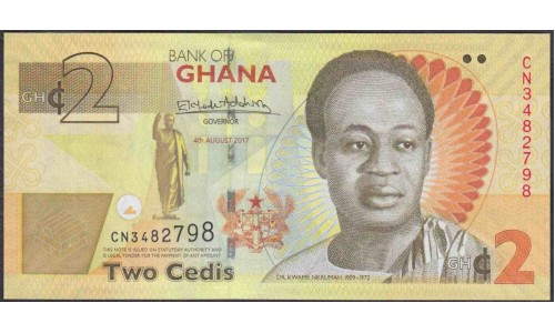 Гана 2 седи 2017 (Ghana 2 cedis 2017) P 37Ae : UNC
