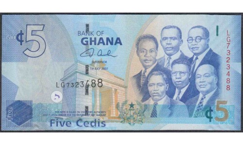 Гана 5 седи 2007 (Ghana 5 cedis 2007) P 38a : UNC