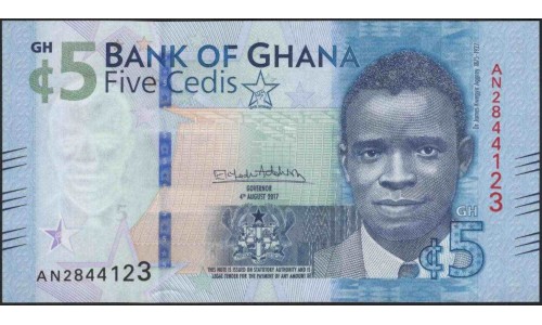 Гана 5 седи 2017 (Ghana 5 cedis 2017) P 44 : UNC