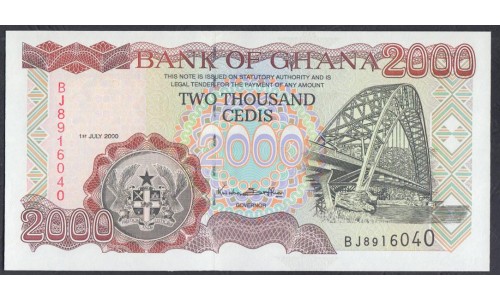 Гана 2000 седи 2000 (Ghana 2000 cedis 2000) P 33e: UNC