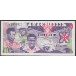 Гана 10 седи 1984 (Ghana 10 cedis 1984) P 23a: UNC