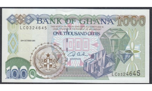 Гана 1000 седи 2001 (Ghana 1000 cedis 2001) P 32g: UNC