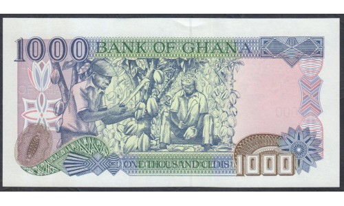 Гана 1000 седи 2001 (Ghana 1000 cedis 2001) P 32g: UNC