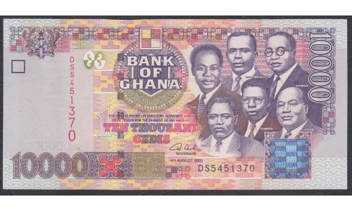 Гана 10000 седи 2003 (Ghana 10000 cedis 2003) P 35b: UNC