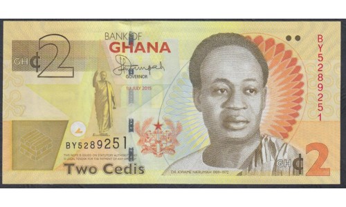 Гана 2 седи 2015 (Ghana 2 cedis 2015) P 37Ad: UNC