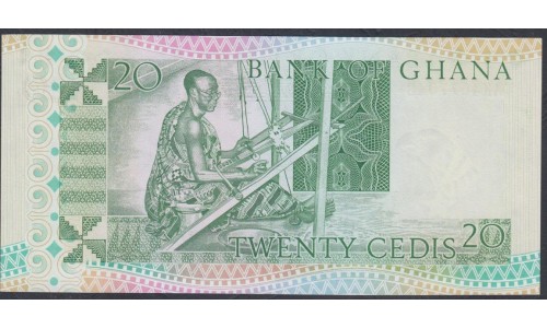 Гана 20 седи 1980 (Ghana 20 cedis 1980) P 21b : UNC