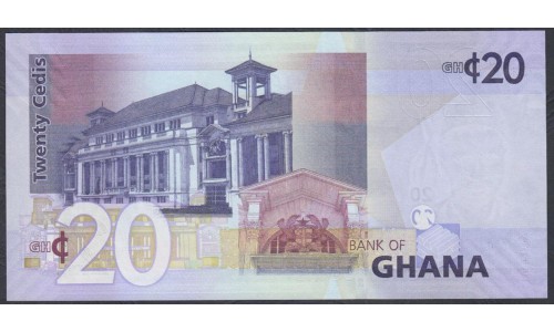 Гана 20 седи 2015 (Ghana 20 cedis 2015) P 40f : UNC