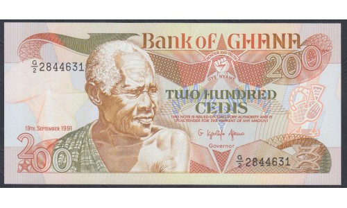 Гана 200 седи 1991 (Ghana 200 cedis 1991) P 27b : UNC