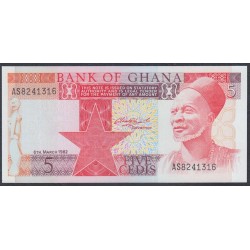 Гана 5 седи 1982 (Ghana 5 cedis 1982) P 19c: UNC