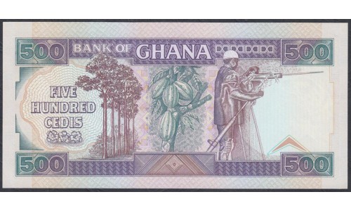 Гана 500 седи 1991 (Ghana 500 cedis 1991) P 28c: UNC