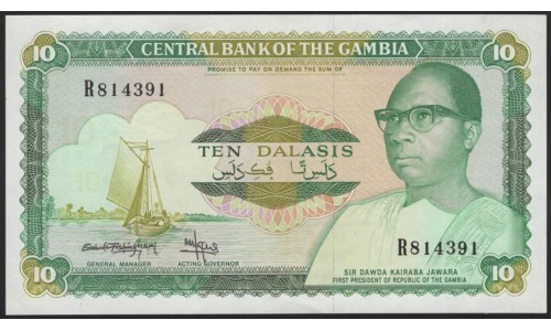 Гамбия 10 даласи (1987-90) (Gambia 10 dalasis (1987-90)) P 10b : UNC