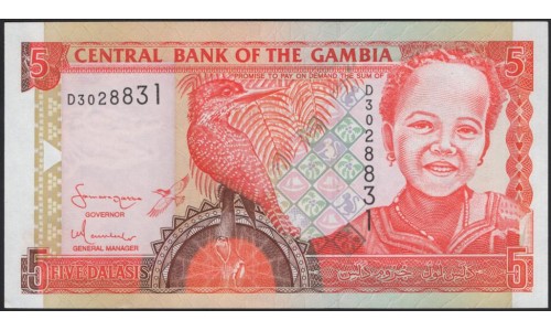Гамбия 5 даласи (2001-2005) (Gambia 5 dalasis (2001-2005)) P 20с : UNC
