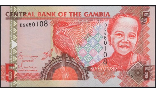 Гамбия 5 даласи (2006-2014) (Gambia 5 dalasis (2006-2014)) P 25a : UNC