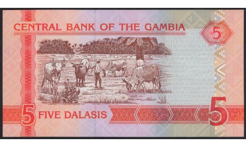Гамбия 5 даласи (2006-2014) (Gambia 5 dalasis (2006-2014)) P 25a : UNC
