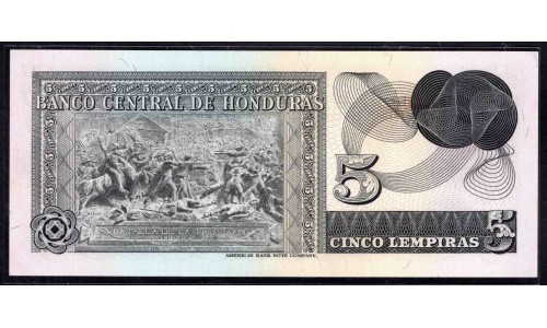 Гондурас 5 лемпир 1978 (HONDURAS 5 Lempiras 1978) P 59b : UNC