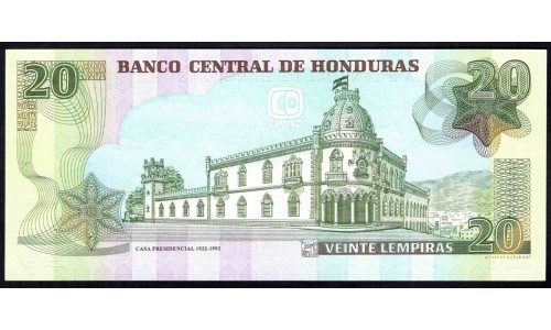 Гондурас 20 лемпир 2004 (HONDURAS 20 Lempiras 2004) P 92 : UNC