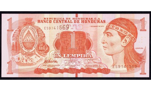 Гондурас 1 лемпира 2012 (HONDURAS 1 Lempira 2012) P 96 : UNC