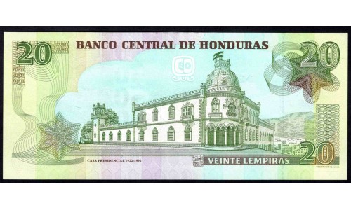 Гондурас 20 лемпир 2012 (HONDURAS 20 Lempiras 2012) P 100а : UNC