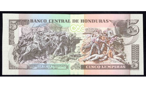Гондурас 5 лемпир 2012 (HONDURAS 5 Lempiras 2012) P 98а : UNC